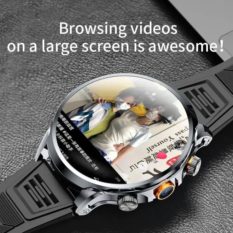 Thumbnail: New Arrival GSM 4G Smart Watch H18 WiFi GPS HD Camera Video Call 3+32GB