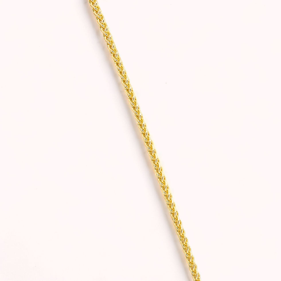 Thumbnail: 14K Gold Square Rope Link Chain 24"
