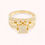 Miniatura: 14K Solid Gold Entwindend Hearts Cocktail Ring