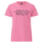 Pink t-shirt with text: Blessed are the peacemakers. Children of God.