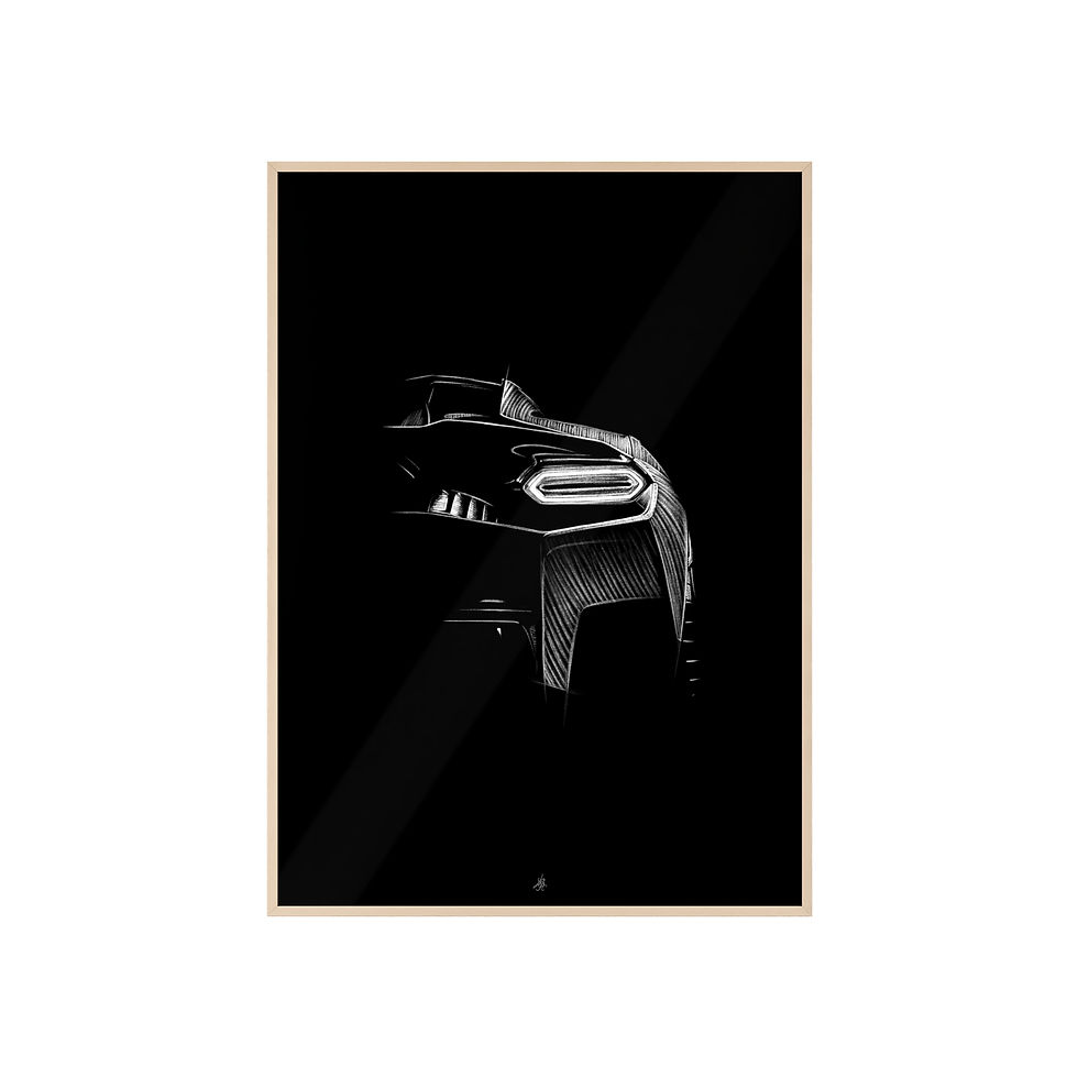 Miniature : Dessin Encadré Lamborghini Temerario, décoration supercar, bois