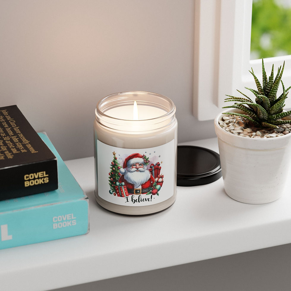 Thumbnail: Christmas Scented Soy Candle, Holiday Home Decor, Santa 'I Believe' Candle