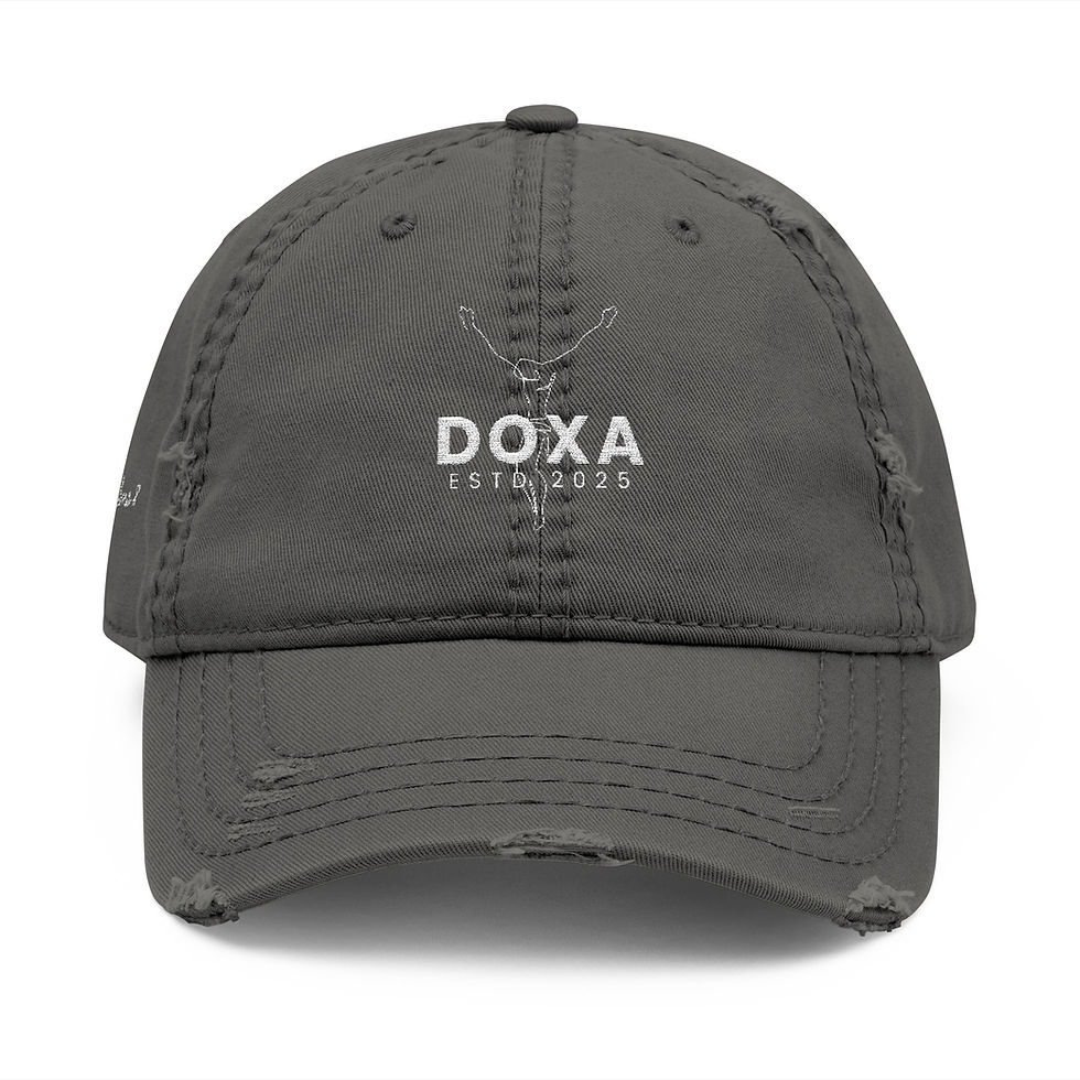 Gray Distressed Dad Hat