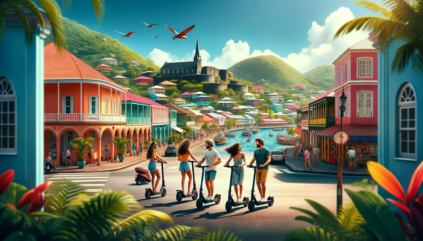 Electric scooter rentals are available on the Levy Electric app in St. Kitts starting at $15 per hour.  No reservation needed