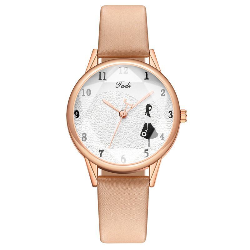 Thumbnail: Minimalist Creative Girl Pattern Women's Quartz Watch