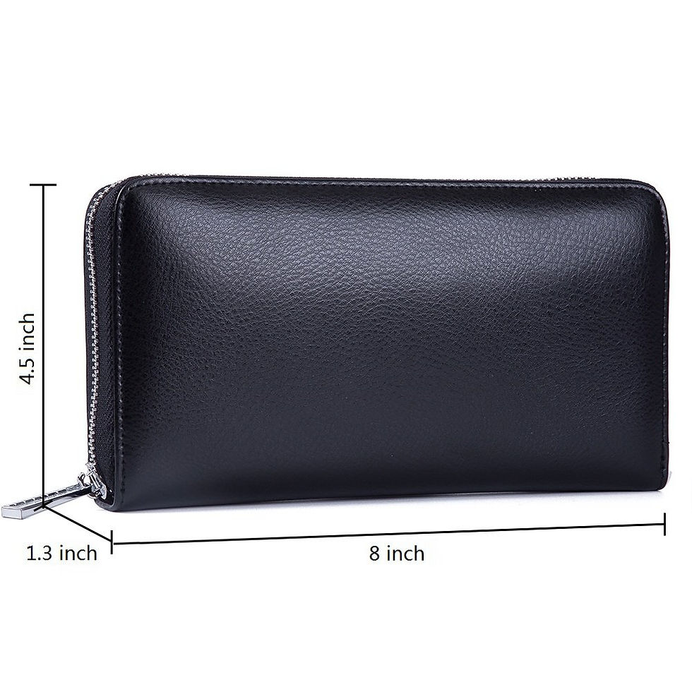 Thumbnail: Buvelife Credit Card Wallet Leather RFID Wallet with Zipper for Women or Men,...