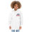 Thumbnail: Young girl wearing white hoodie with the word Jesus on it.