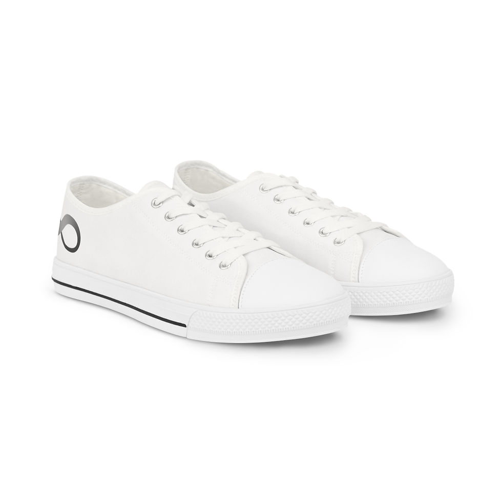 'basic is better.' Infinity Symbol Low Top Sneakers
