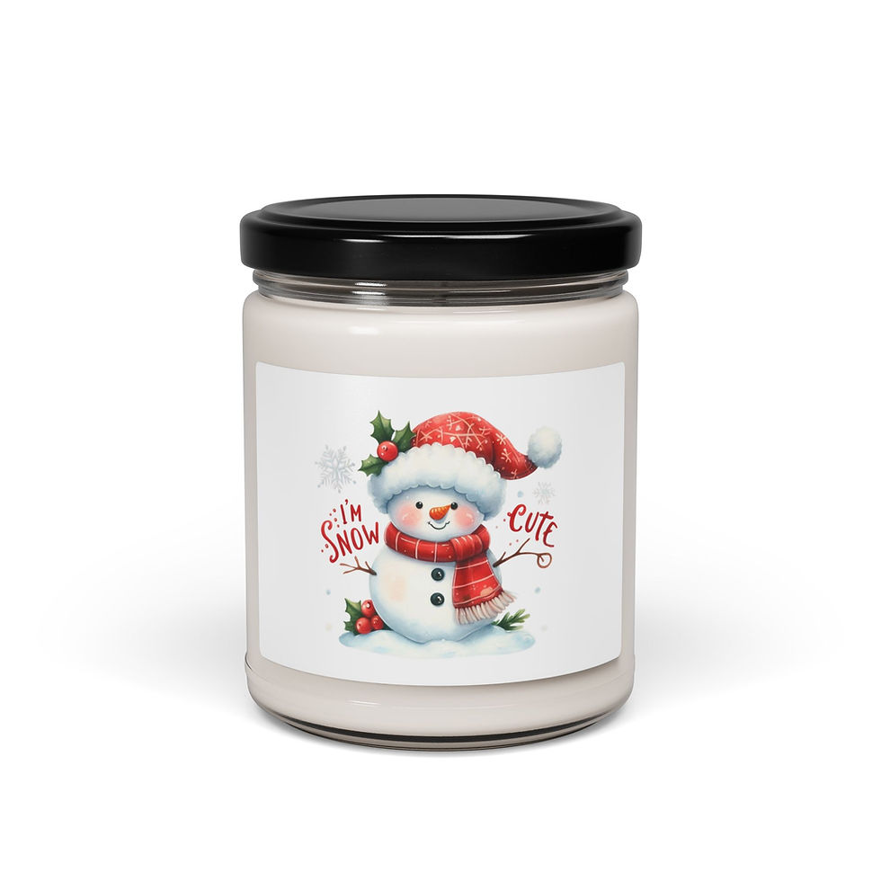 Thumbnail: Festive Scented Candle, Winter Gift, Home Fragrance, Snowman Design, 3 scents