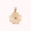 Miniatura: 14K Gold Frosted Flower Pendant With Cubic Zirconia