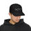 Thumbnail: Man wearing black Doxa Apparel hat with white text Doxa