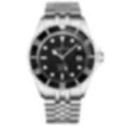 Revue Thommen Men's 'Diver' Black Dial Stainless Steel Bracelet Automatic Watch 