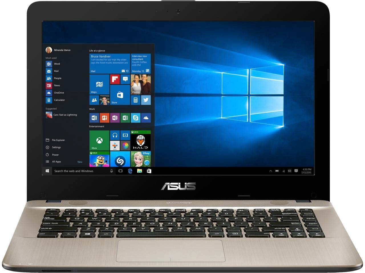ASUS VivoBook F441 Light and Powerful Laptop, AMD A9-9425 Dual Core Processor...