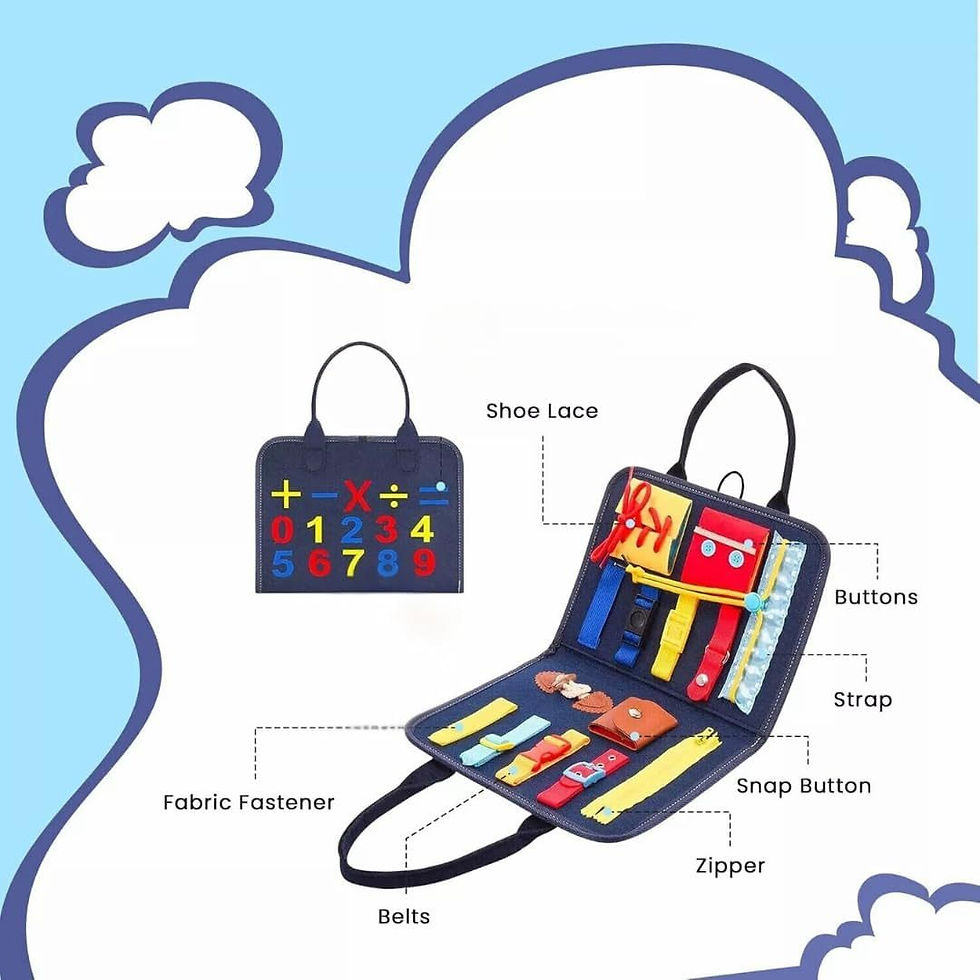Thumbnail: COOZI Busy Board for Toddlers 1-4 Years - Activity Sensory Board & Busy Book for