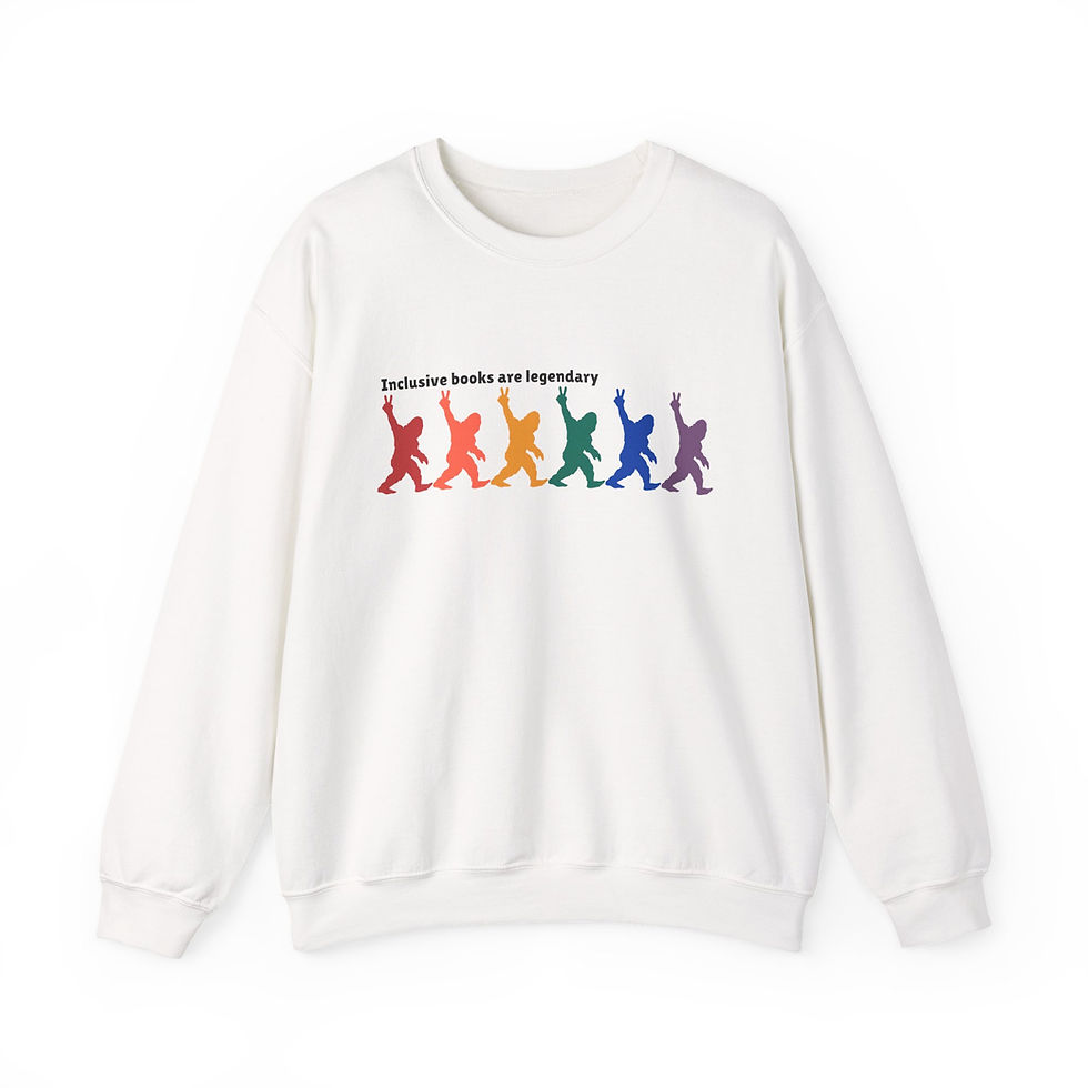 Thumbnail: Inclusive books are legendary Unisex Crewneck Sweatshirt