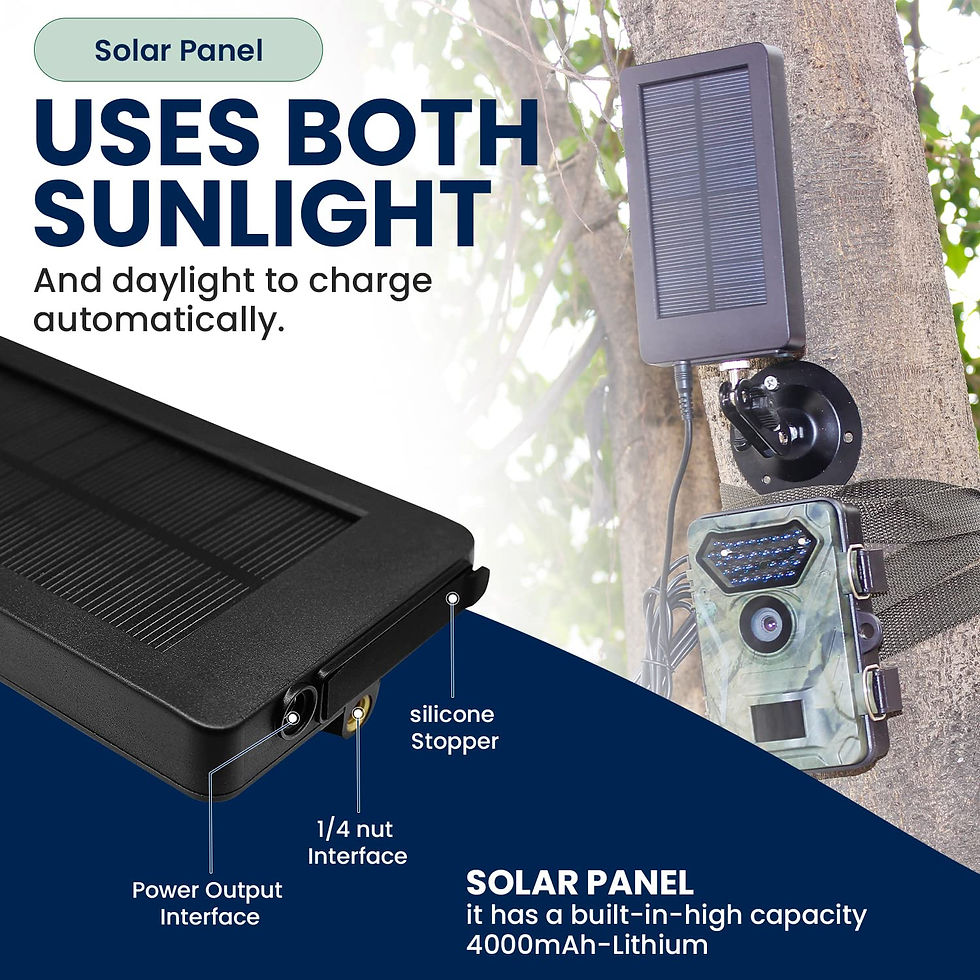 Thumbnail: My Animal Command Solar Powered Trail Camera 12MP Night Vision Motion Activat...