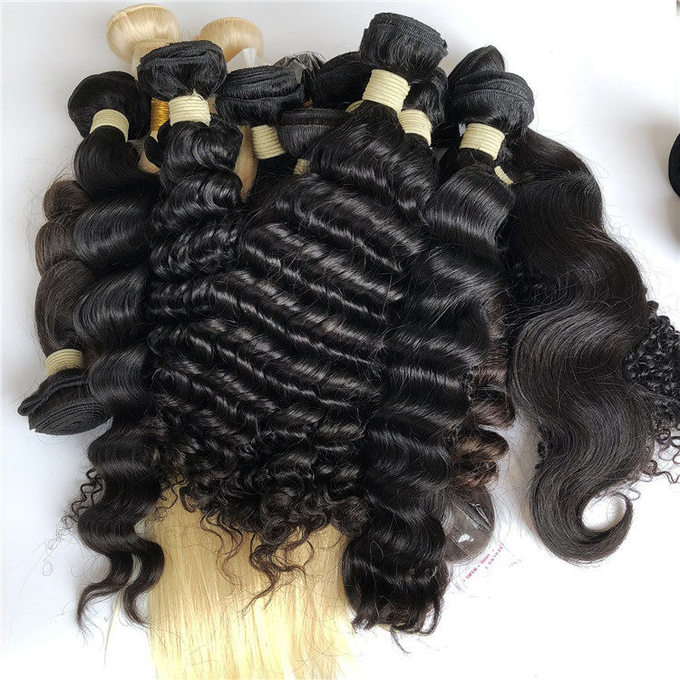 Miniaturbild: Virgin Brazilian Hair Bundles, raw Brazilian Virgin Cuticle Aligned Hair Bundle