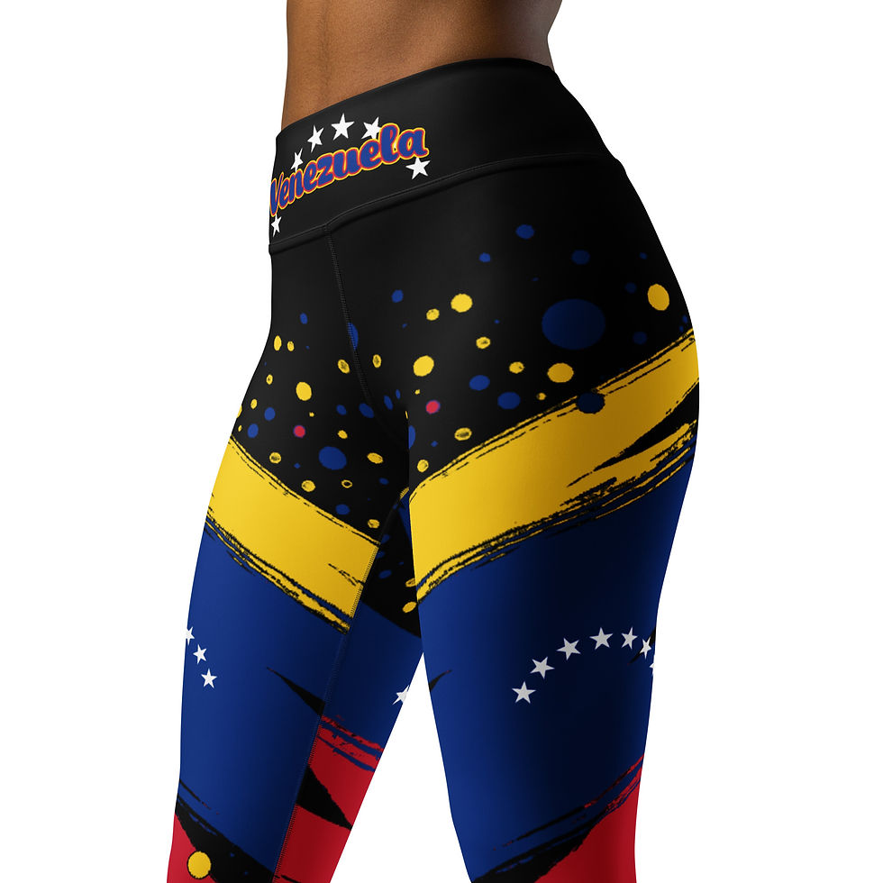 Leggings con brochazos de la bandera de Venezuela