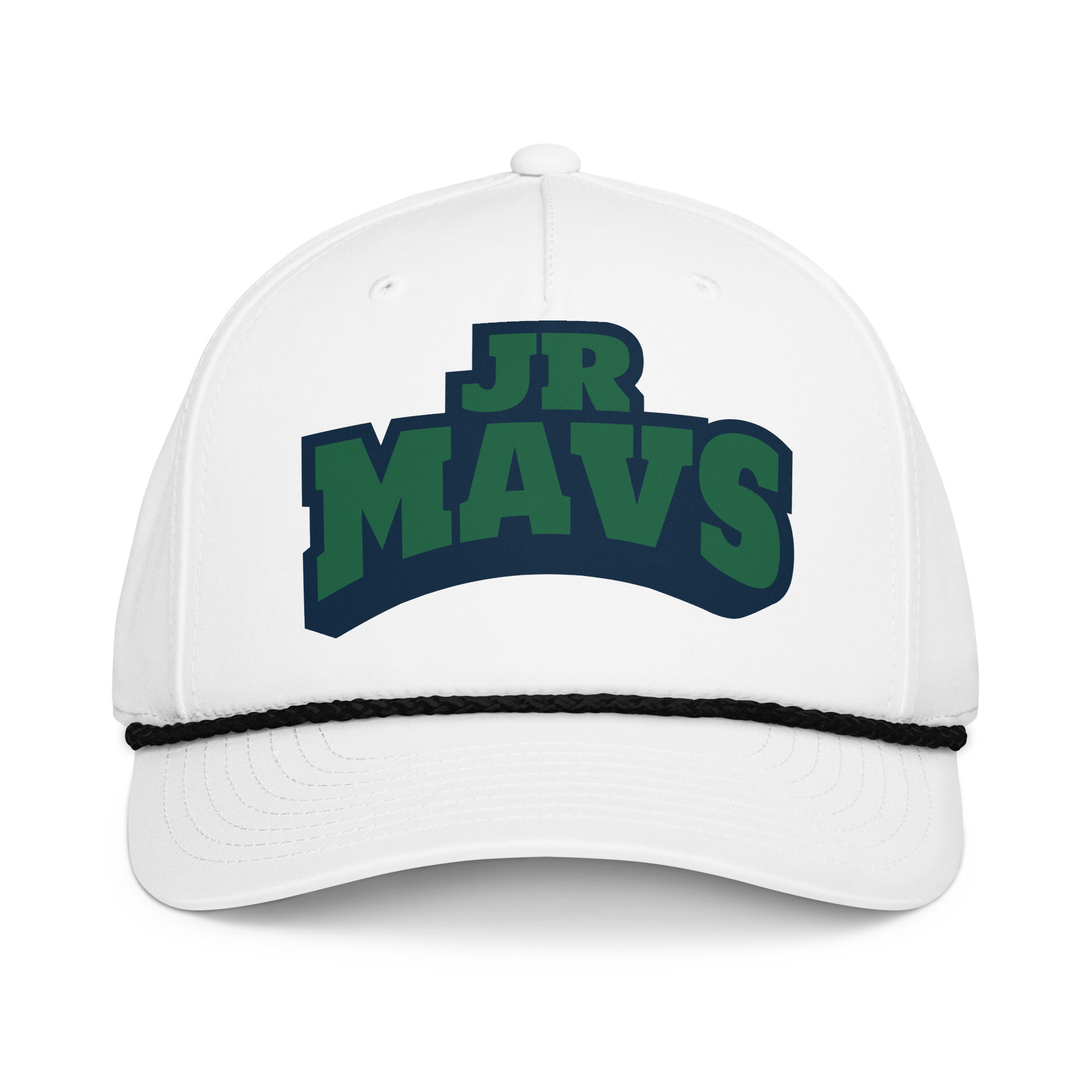JR MAVS OG LOGO - WHITE ROPE CAP - VINYL PRINT