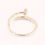 Miniatura: 14K Gold Nail Band Ring With CZ