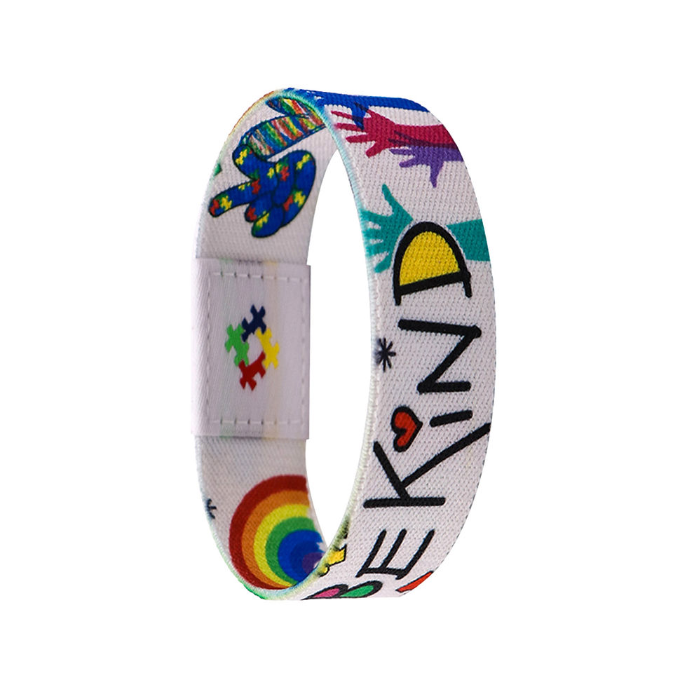 Thumbnail: Autism Awareness Bracelet For Women Men Medical Armband Sport Wristband Elastic 
