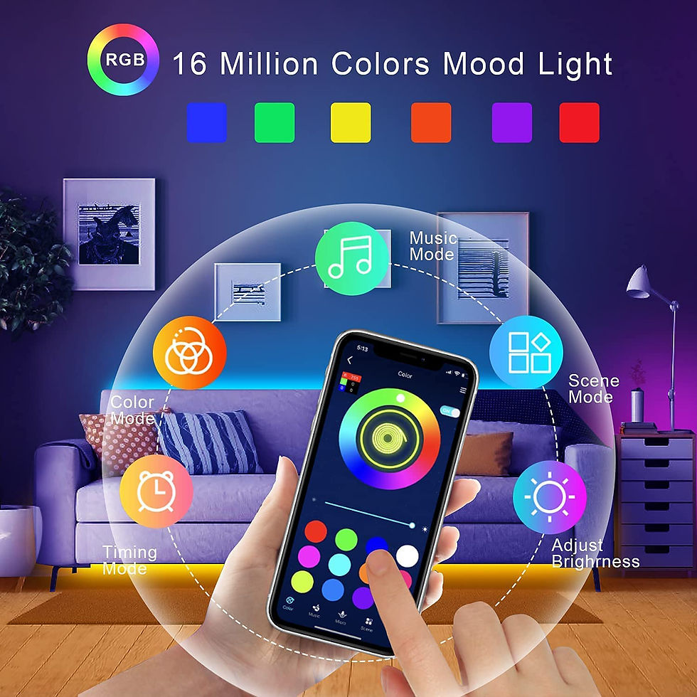 Thumbnail: RGB Led Strip Lights 5m 10m 20m 30m Led Room Light with APP Control Flexible Rib