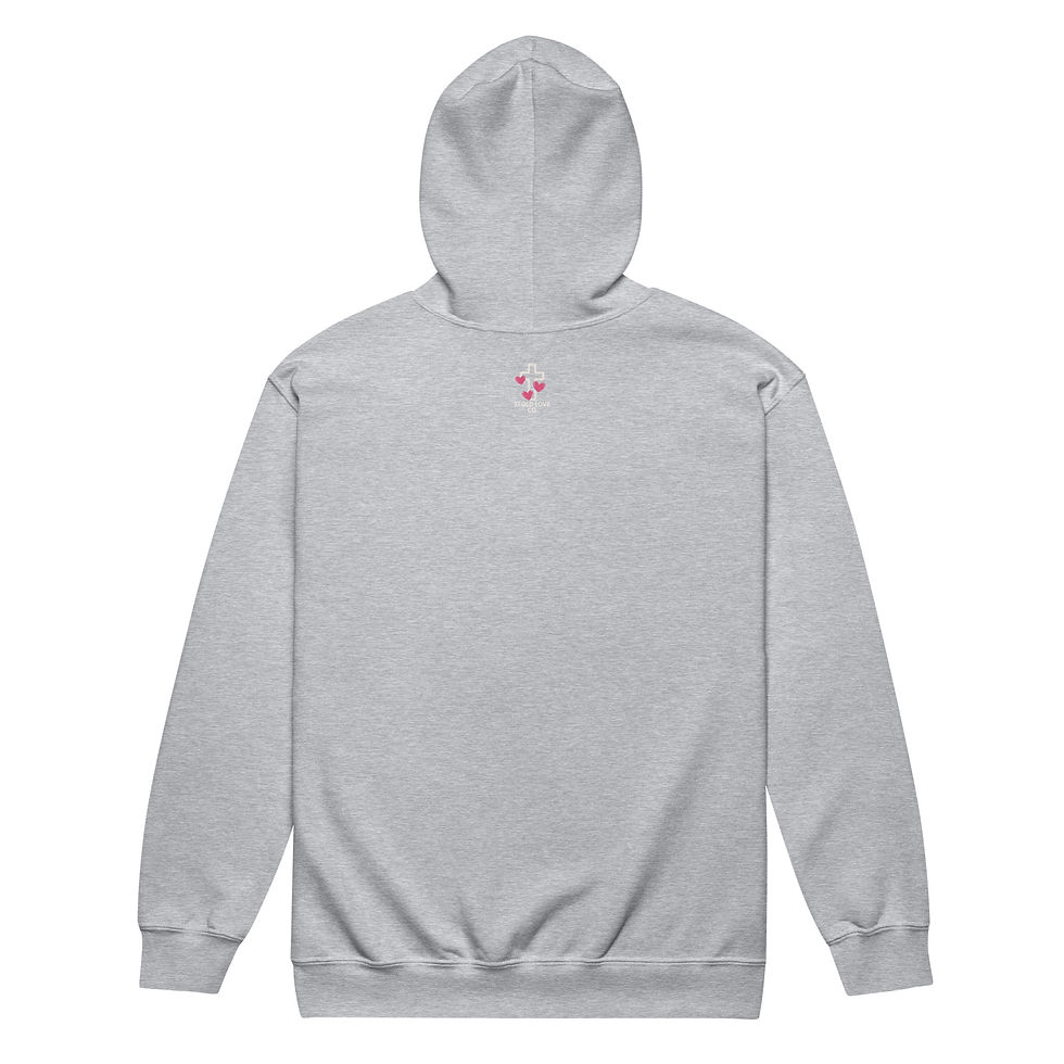 Thumbnail: Back view of gray Creation Waits - Crew neck sweatshirt. 3FoldLoveCo