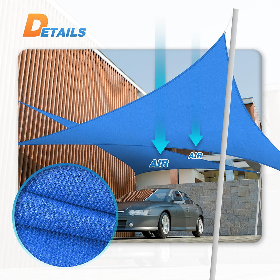 Thumbnail: TANG 5'x11'x12' Sun Shade Sail Rignt Triangle Shade Canopy Outdoor Patio Cove...