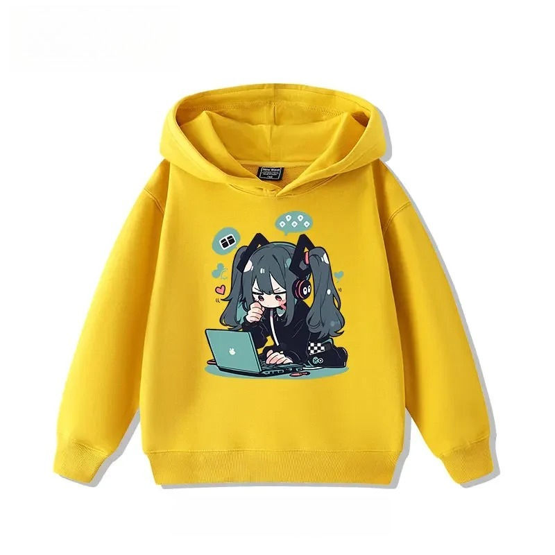 Thumbnail: Anime Girl Gaming Hoodie – Cute Cartoon Graphic Sweatshirt for Gamers & Fans