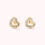 Miniatura: 14K Gold Mini Heart Stud Earrings with Sparkling Zirconia