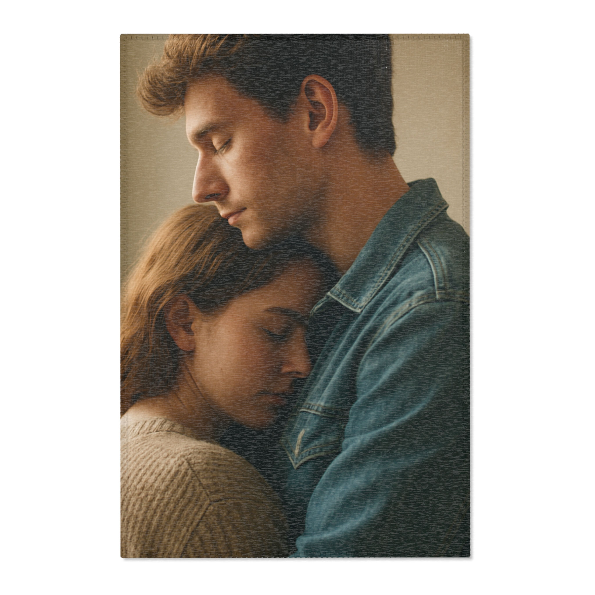 Custom Cozy Couple Area Rug