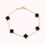 Miniatura: 14K Solid Gold Petite Black Clover Bracelet