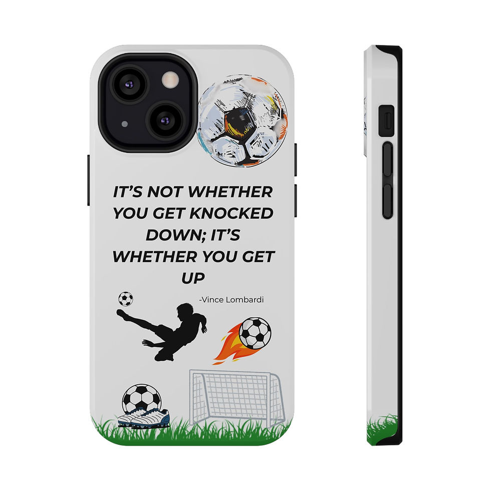 Thumbnail: Soccer iPhone Case, Impact-Resistant Sports Phone Cover,Soccer Coach Gift