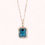 Thumbnail: 10K Solid Rose Gold & Topaz Pendant & Necklace