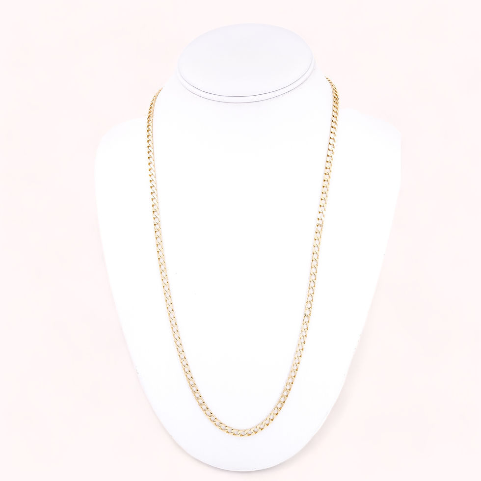 14K Gold Square Cuban Link Chain 24" - GC0453