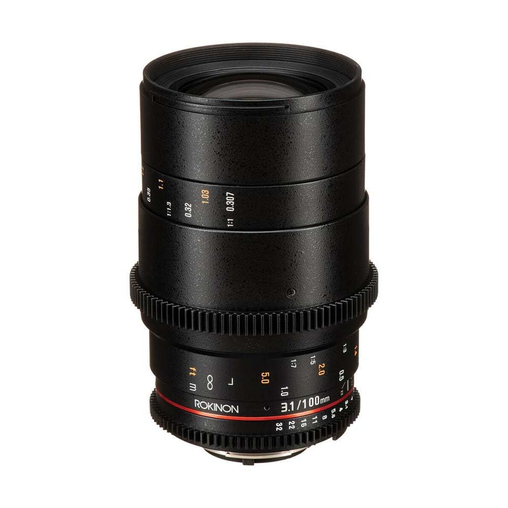 Rokinon Cine DS 100mm T3.1 ED UMC Full Frame Telephoto Macro Cine Lens for Ni...