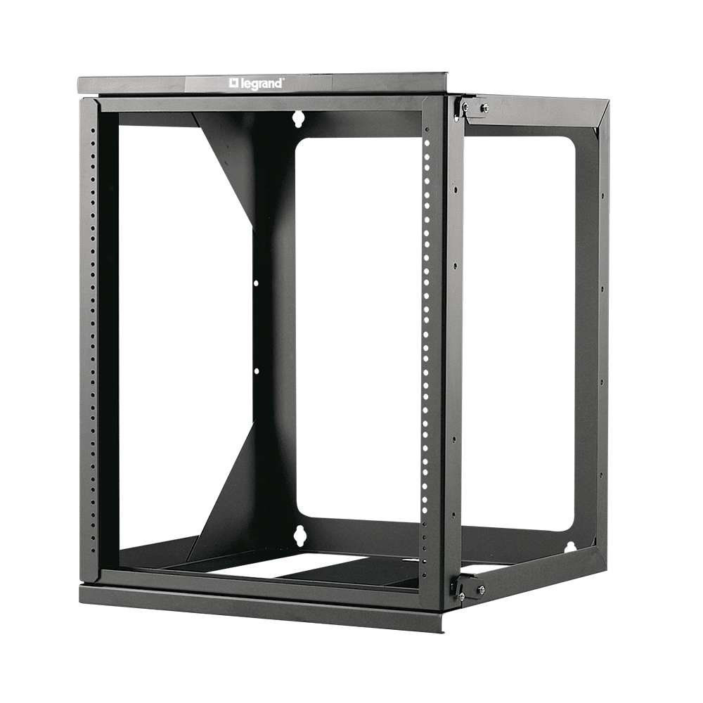 C2G/Cables to Go 14618 12U Hinged Wall Mount Open Frame Rack, 18 Inch Deep, T...