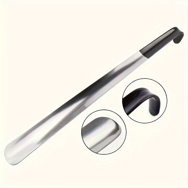 Thumbnail: Extra-Long 41.91cm Stainless Steel Shoehorn with Slip-Resistant Handle - Durable