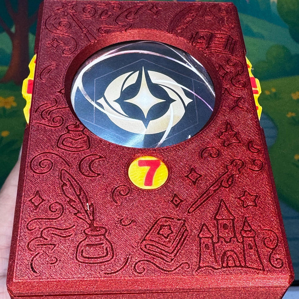 Thumbnail: Ruby Lorcana Deck Box: Lore Counter, Token Tray & Card Storage