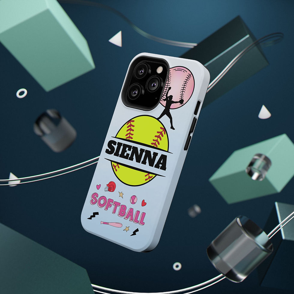Thumbnail: Softball Impact-Resistant Phone Case, Personalized Gift, Cute Sports Accessory