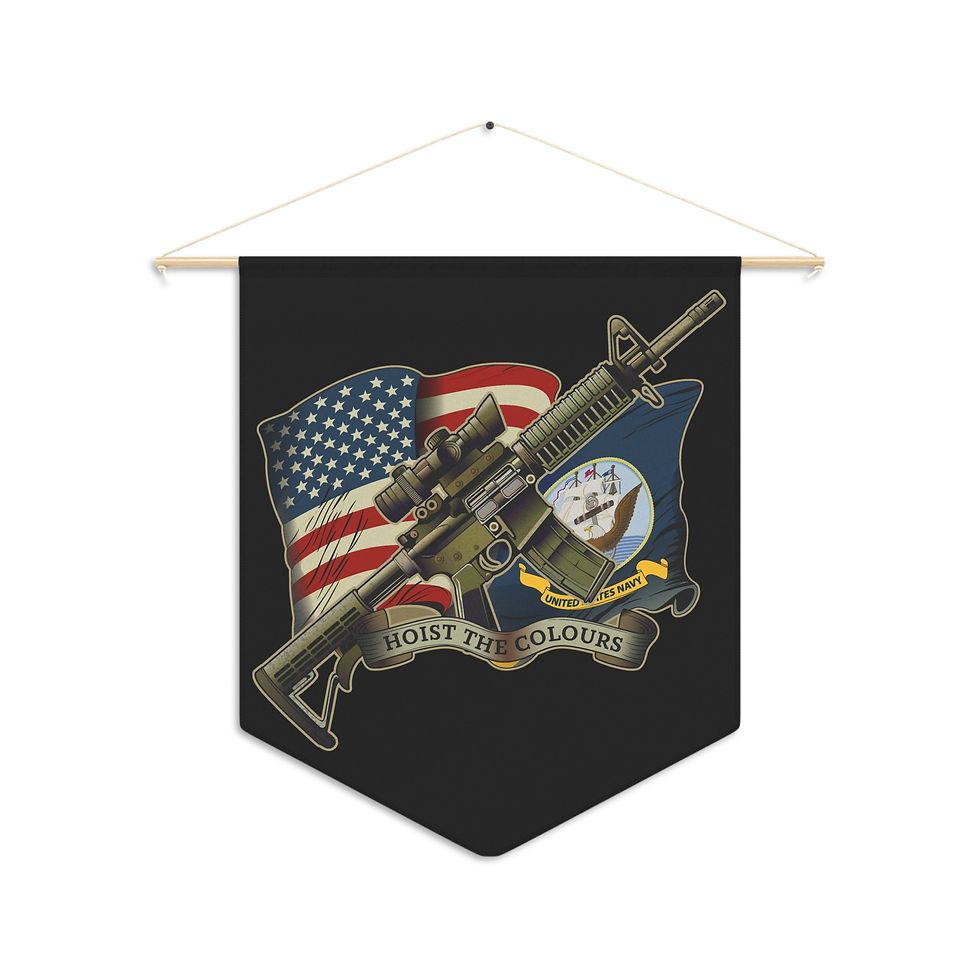 US Navy Pennant Banner - Gift for Veterans, Patriotic Home Decor