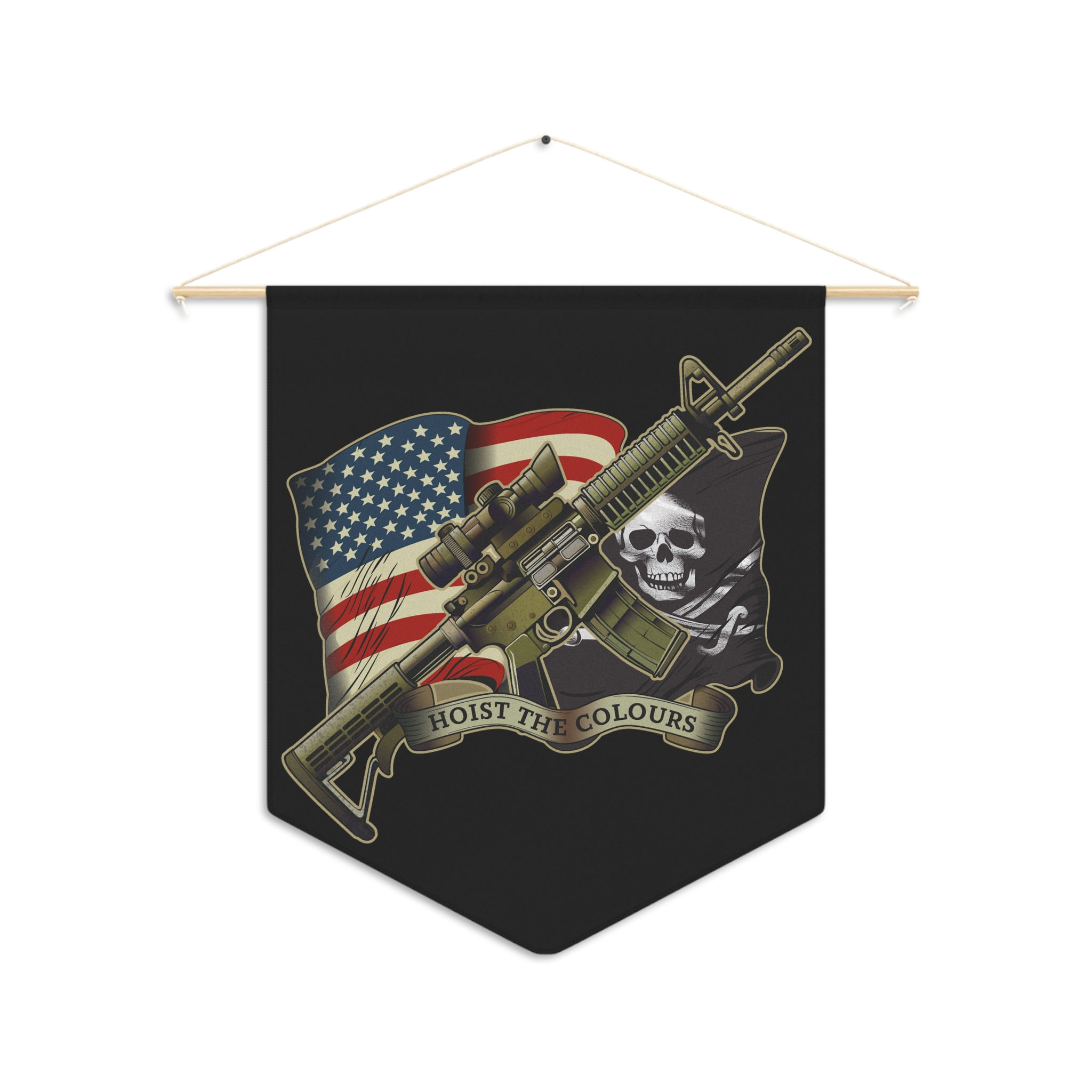 Jolly Roger Pennant Banner - Patriotic Home Decor, Unique Flag Decoration