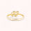 Miniatura: 14K Gold Heart Lock Ring With CZ & Key Charm
