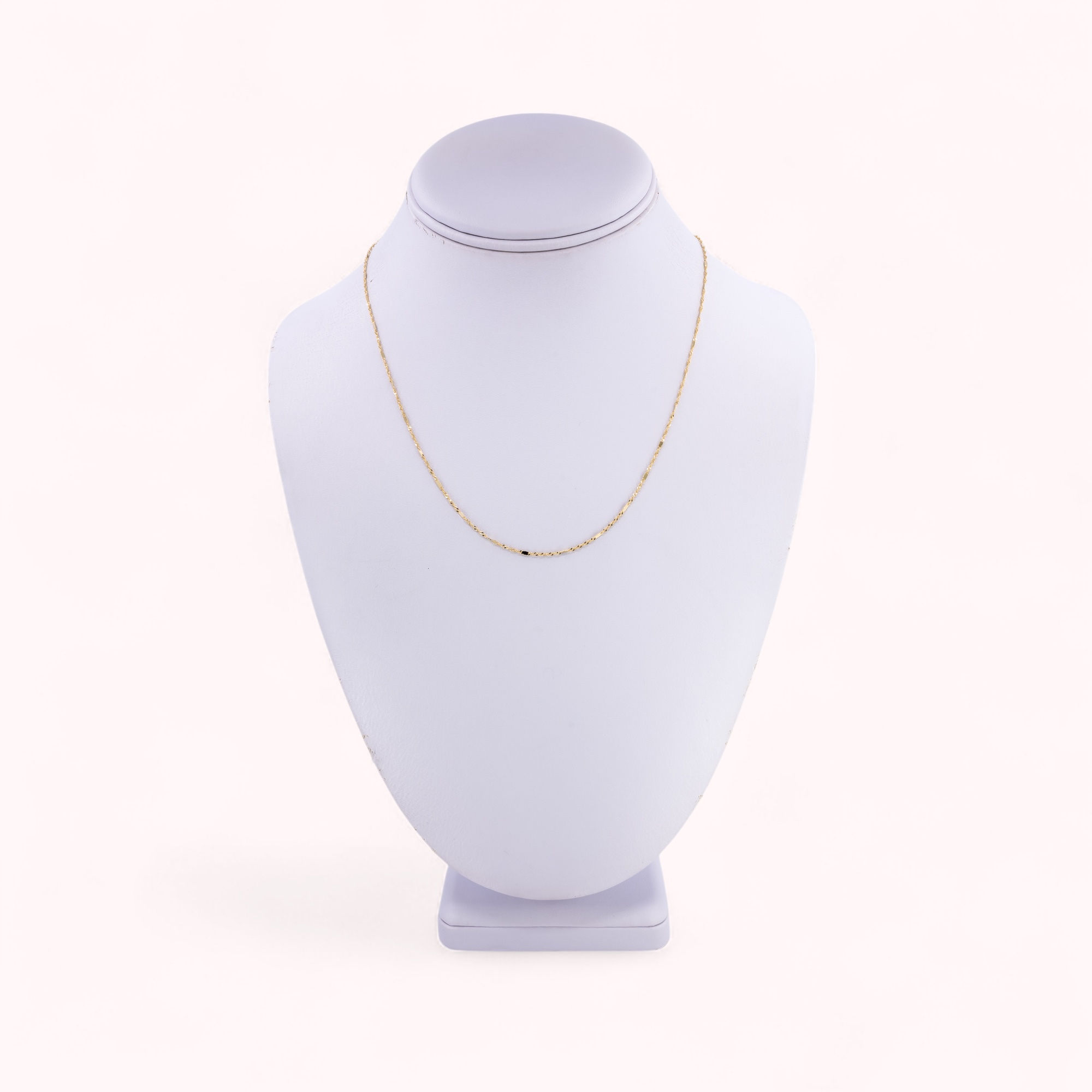 14K Gold Singapore Bar Chain Necklace – GC0527