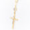 Miniatura: 14K Tricolor Gold Full Cubed Bead Rosary 24”