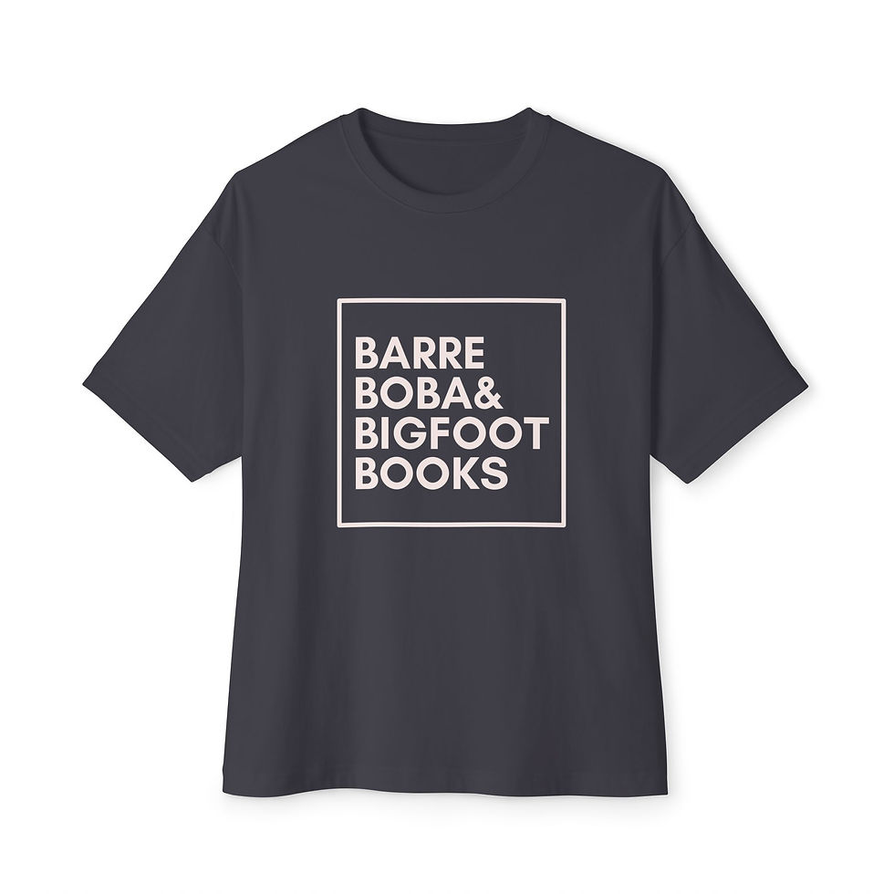 Thumbnail: Barre Boba Bigfoot Books Unisex Oversized Boxy Tee