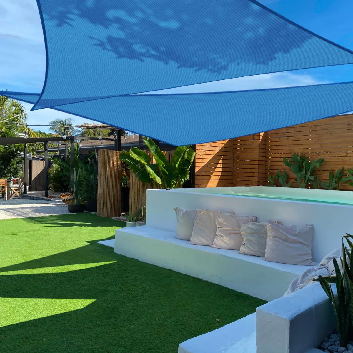 TANG 5'x11'x12' Sun Shade Sail Rignt Triangle Shade Canopy Outdoor Patio Cove...
