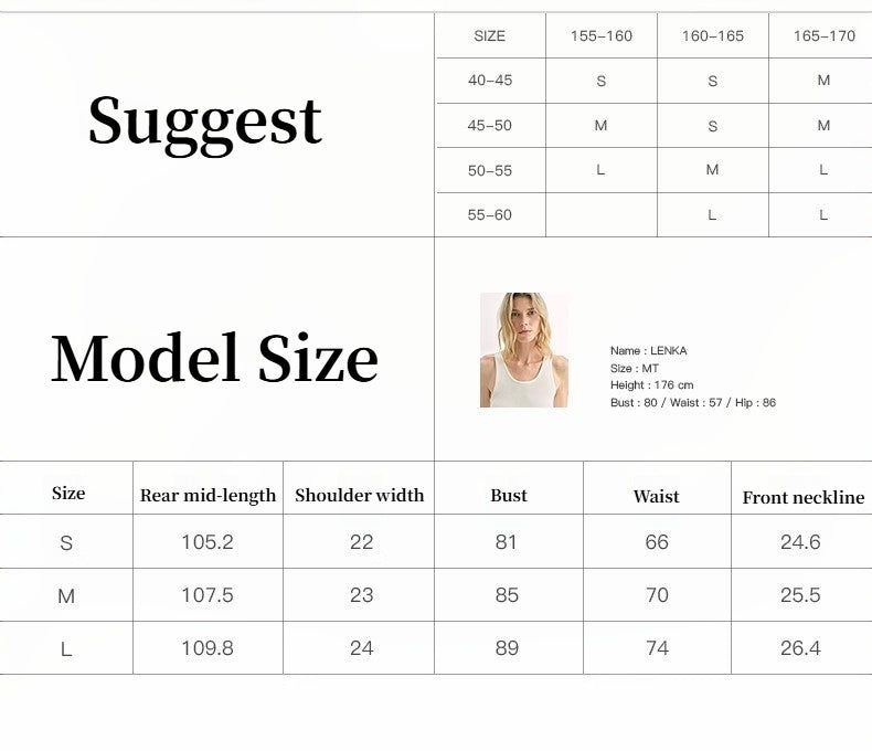 Thumbnail: "Simple Love" High Density Modal Mulberry Silk Insert U-Neck Vest Dress