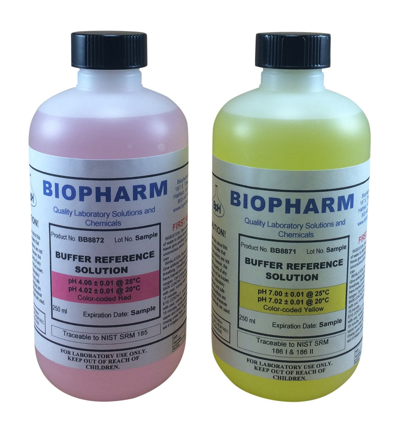 pH Buffer Calibration Solution Kit 2-Pack — one pH 4.00 (red) and one pH 7.00...