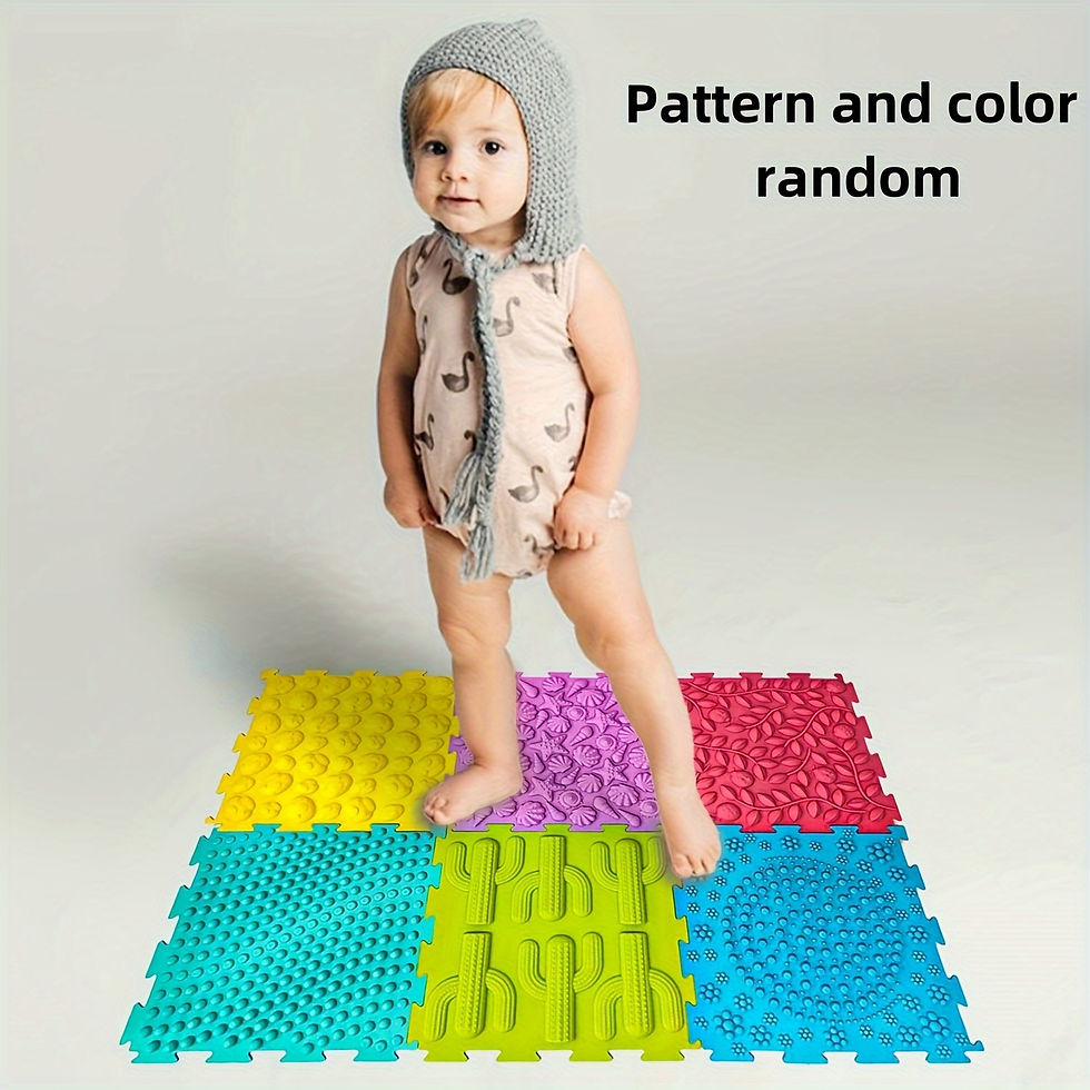 Thumbnail: 6/8pcs Colorful Sensory Mats Set - Fun & Educational Playtime For Kids, Relax & 